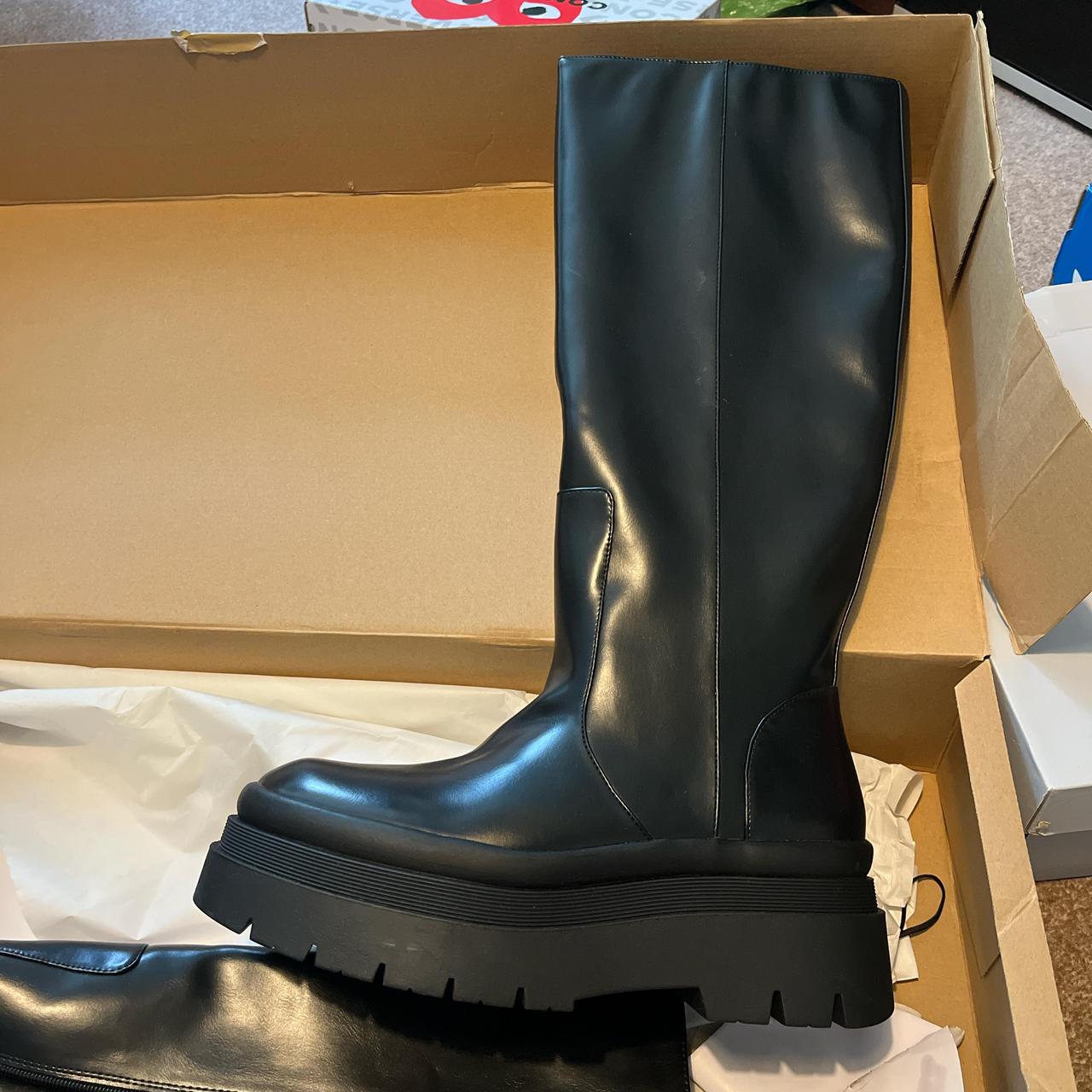 Knee High Boots Zara Boots With Track Sole Zara Knee High Boots