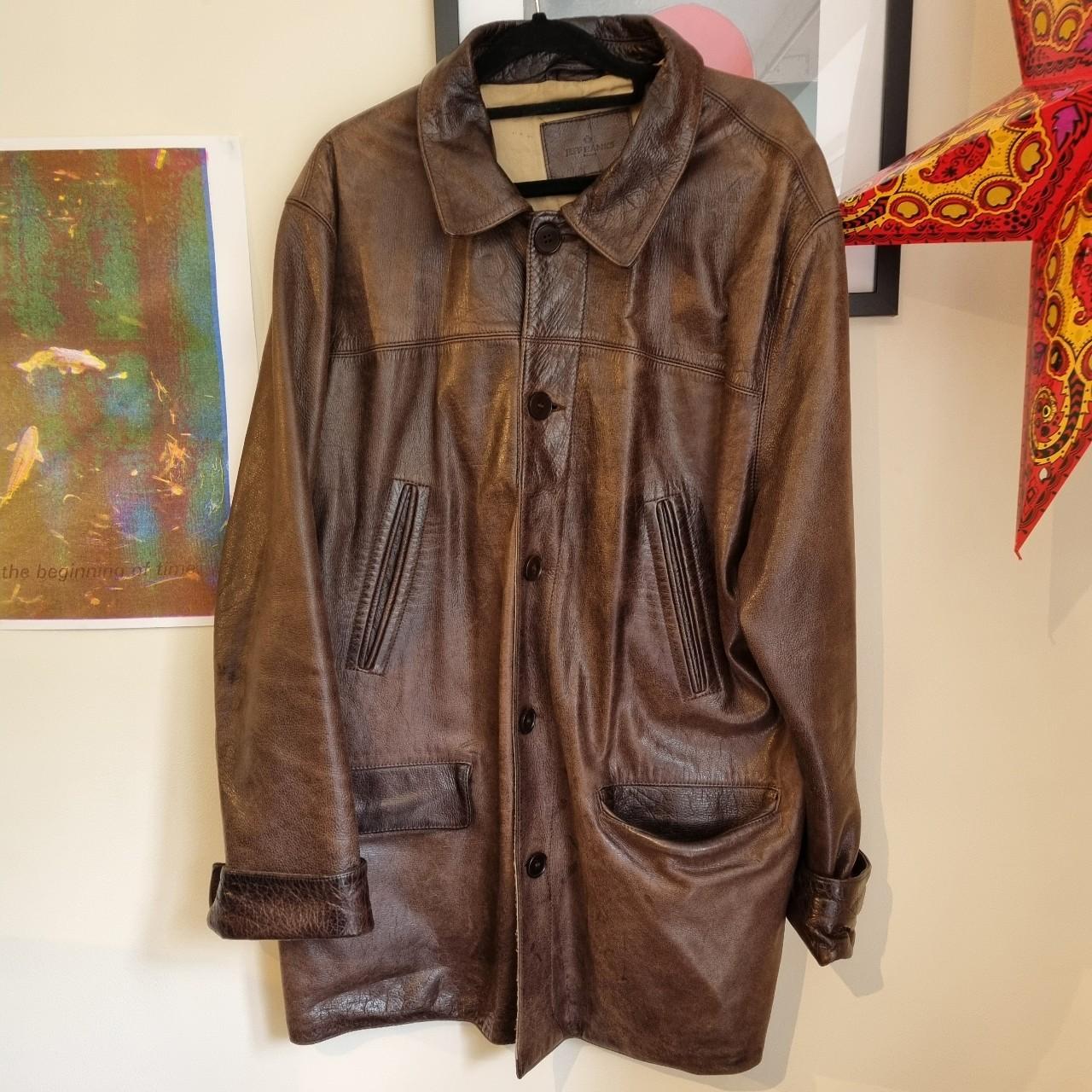 Jeff banks leather jacket hotsell