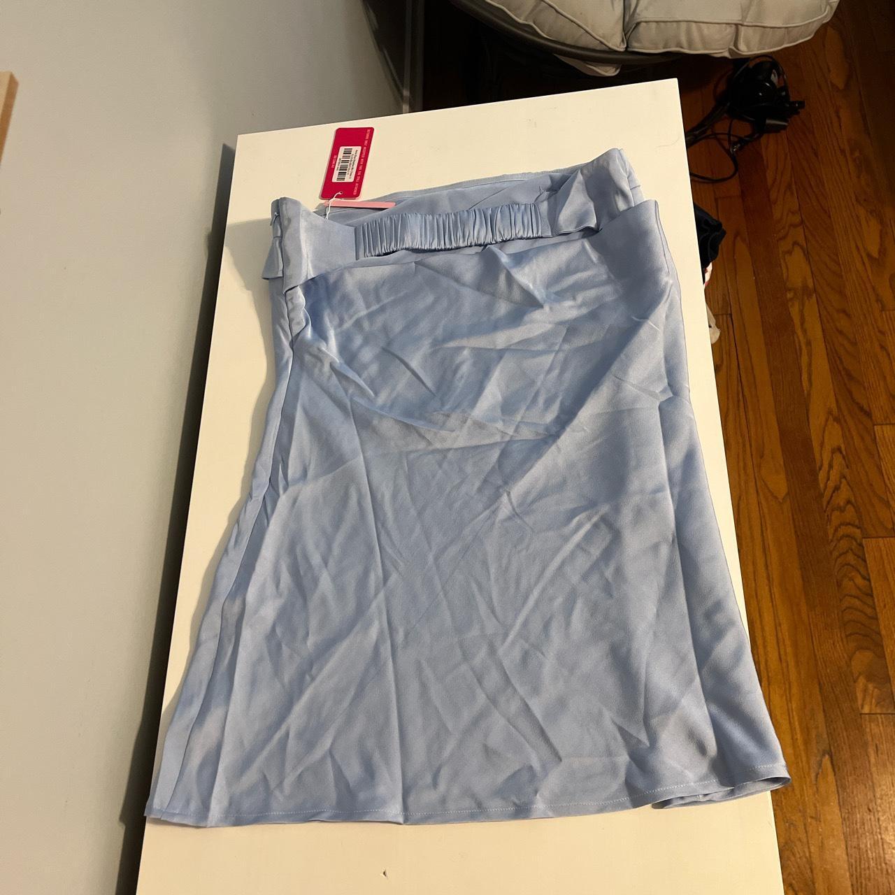 Brand new with tags light blue open back, strapless - Depop