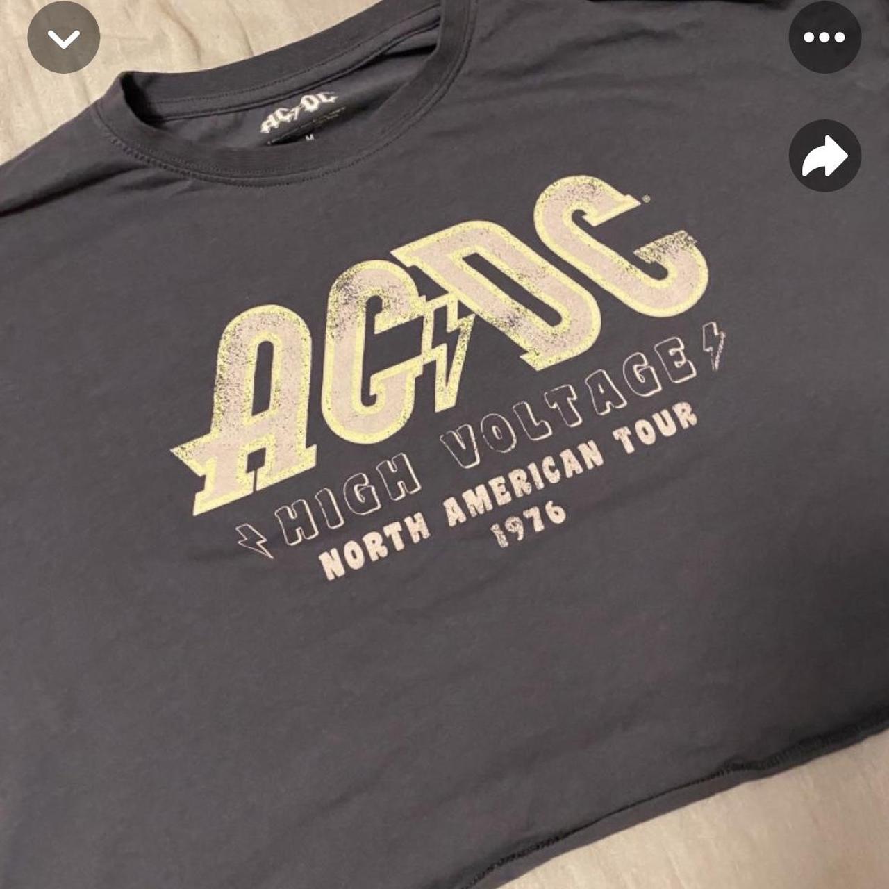 AC/DC cropped graphic nwot medium #acdc #croptop - Depop