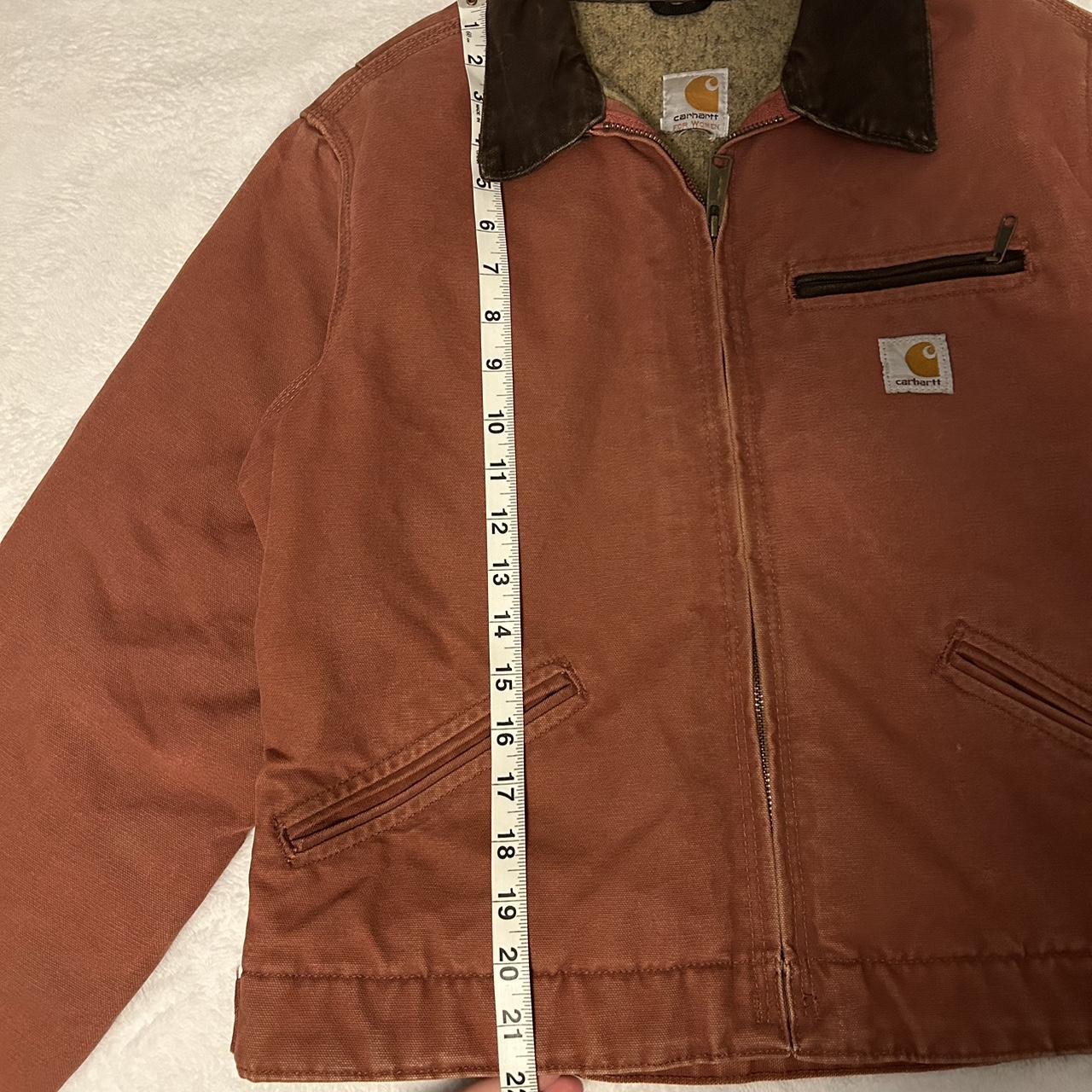 Vintage VTG Y2K Carhartt Peach Salmon Fuzzy hot Lined Detroit Jacket