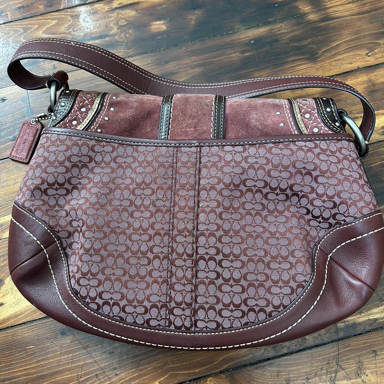 バッグ archive old coach handbag soho Bordeaux archive old coach handbag soho Bordeaux トートバッグ モスグリーン