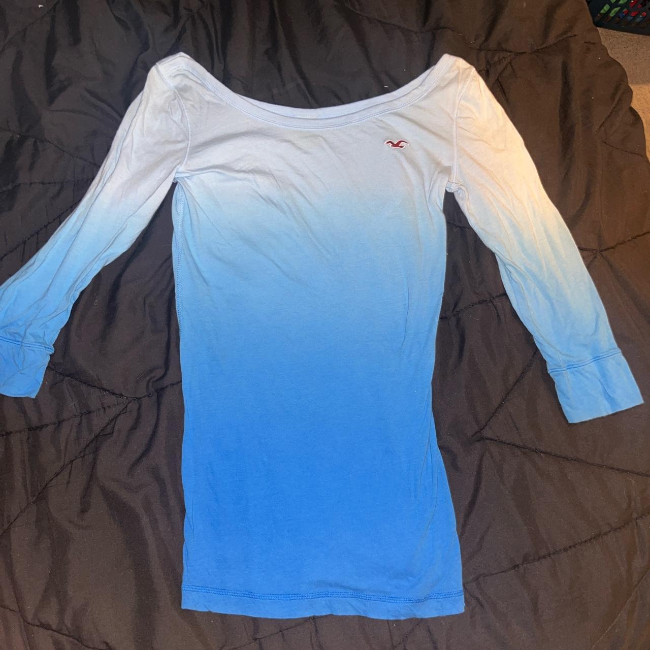 Hollister blue ombre sales shirt