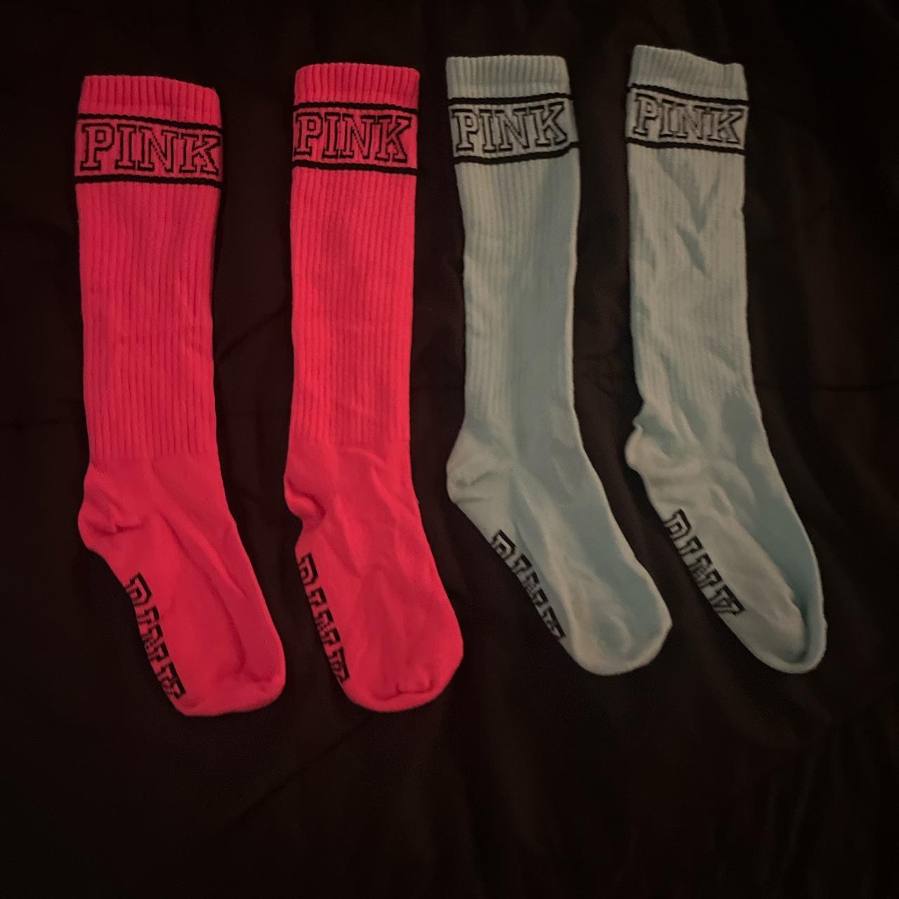 Vintage VS Pink knee high socks No flaws, only worn... - Depop