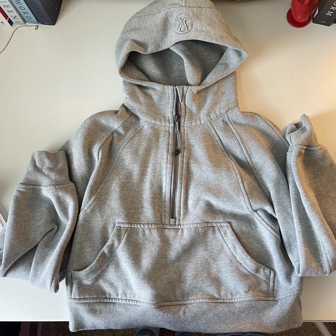 Lululemon Grey Scuba Hoodie Size: 4 - Depop