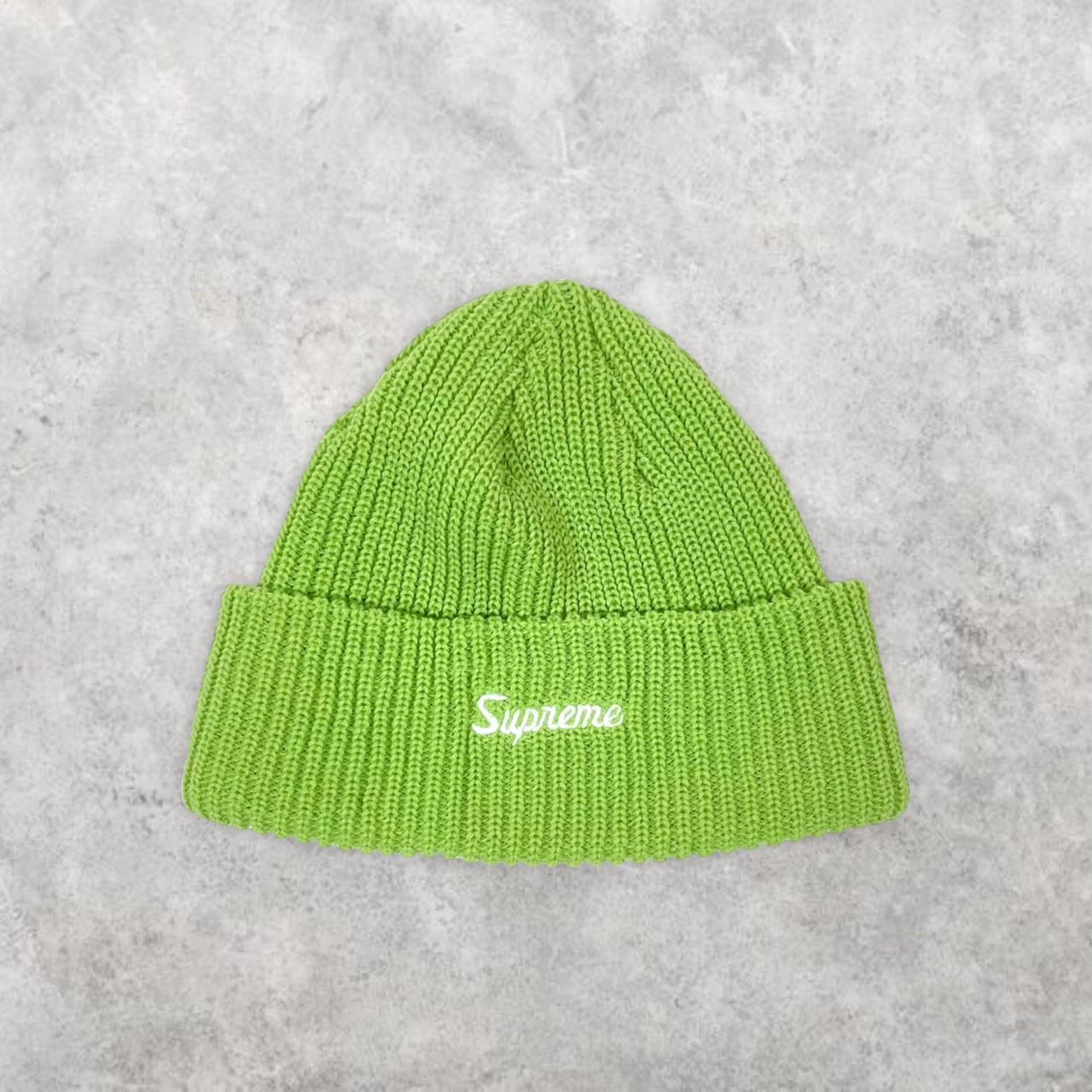 Supreme Knitted Beanie Colour Lime Green . Depop