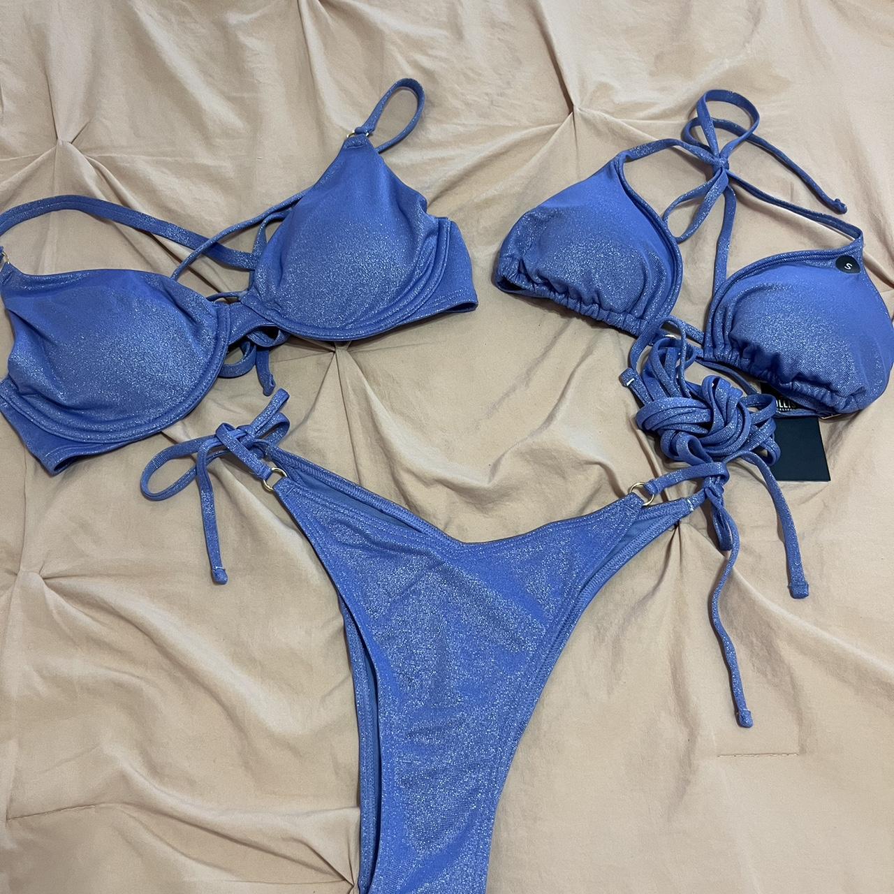 Hollister bikini set 🤍purple shine bikini set... Depop