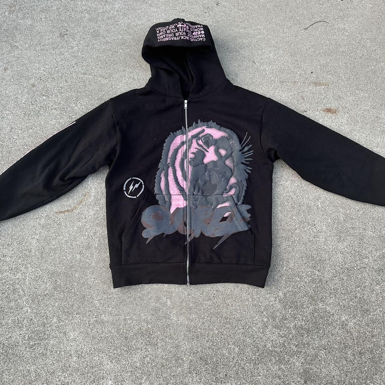 travis scott cactus jack for fragment sunrise zip up hoodie