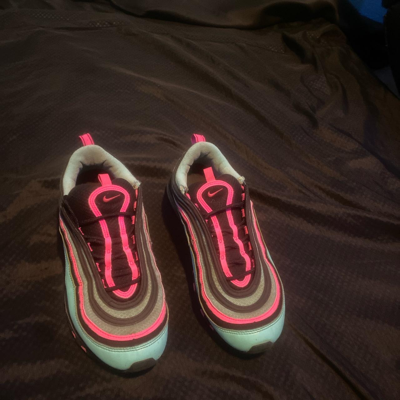 Pink and store turquoise air max