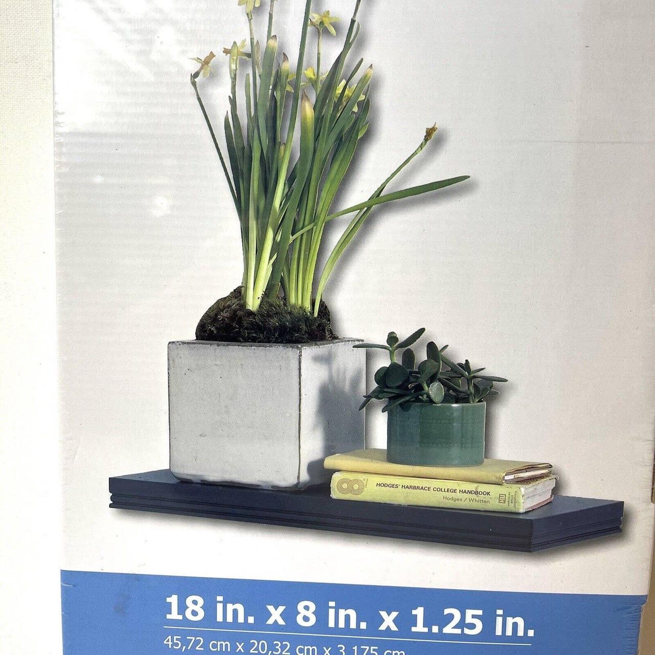 in Place Warwick Black Finish Bracketless Shelf 18 x... Depop