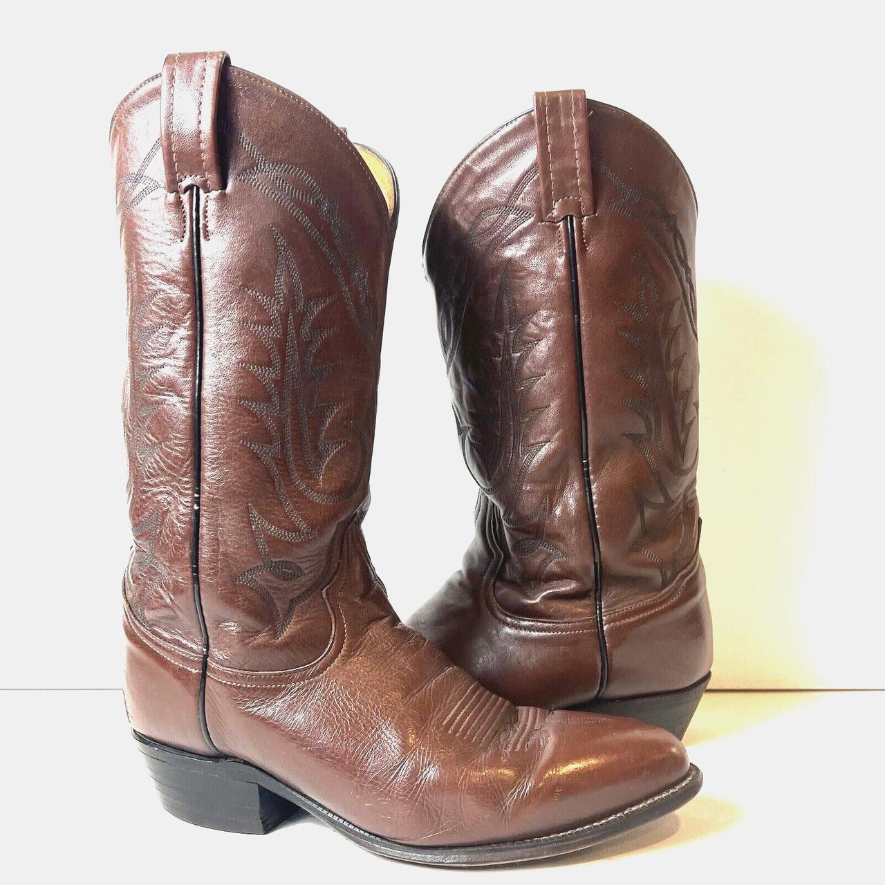 Tony Lama Vaquero Pampas 2998 Brown Leather Cowboy... - Depop