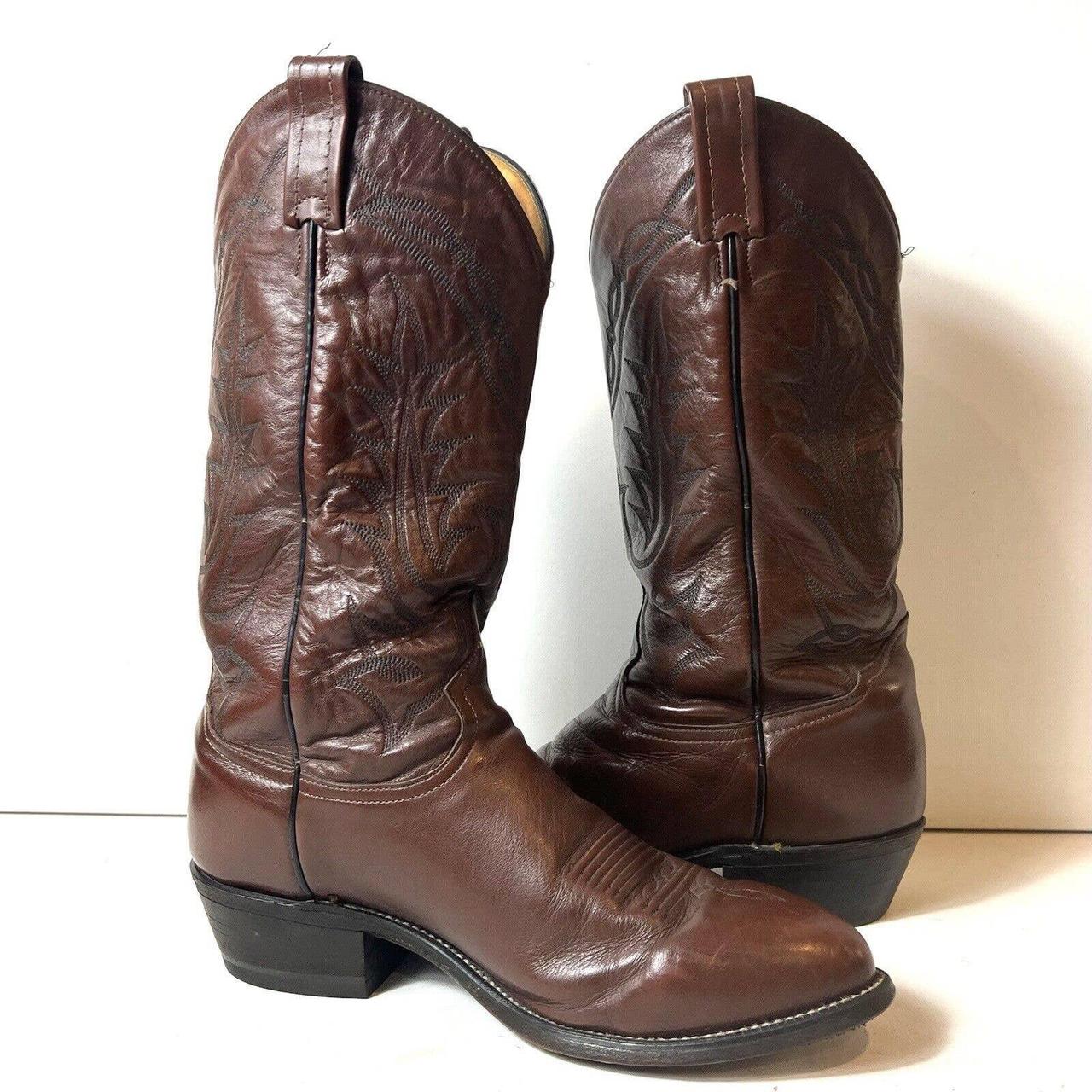 Tony Lama Vaquero Pampas 2998 Brown Leather Cowboy... - Depop