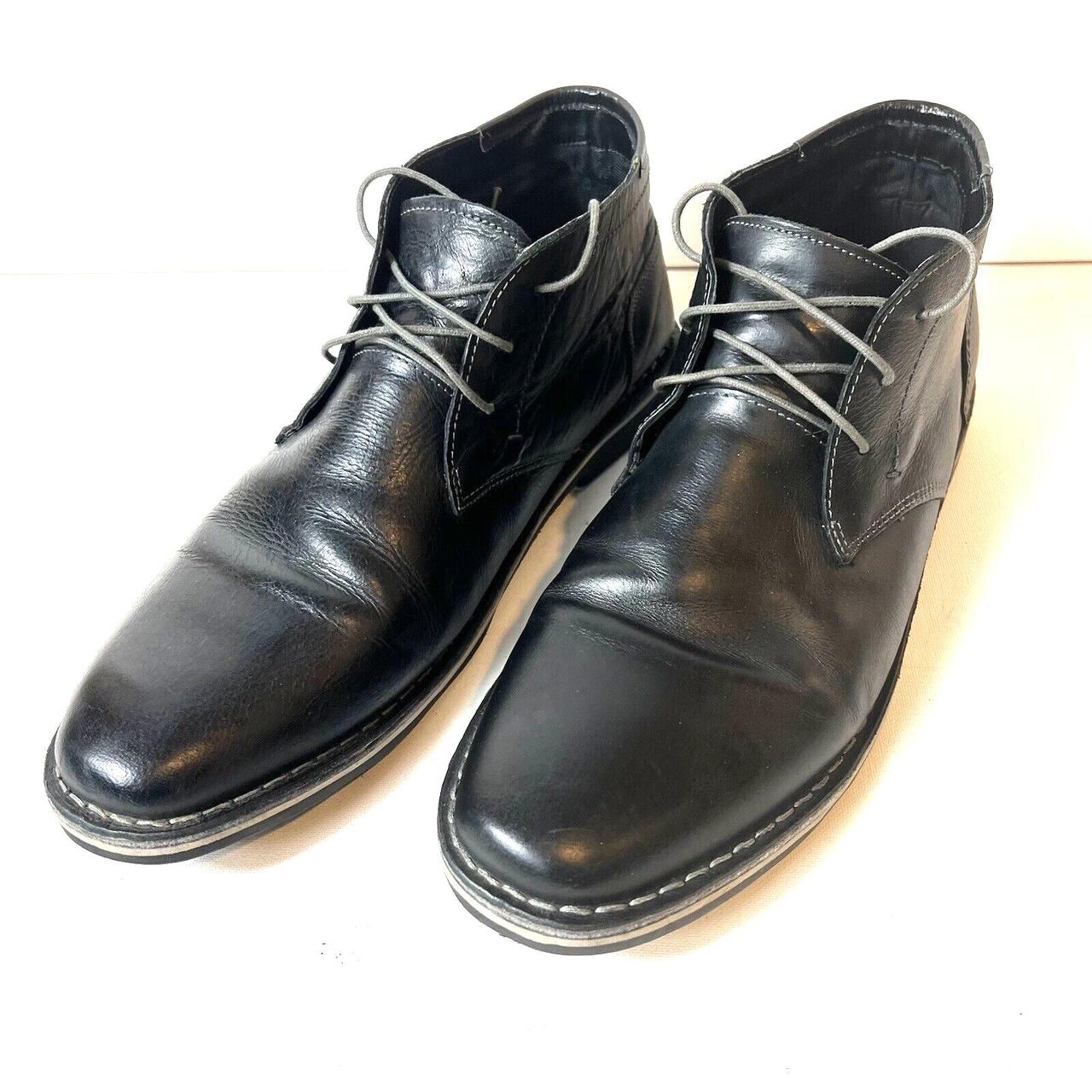 steve madden harken black leather