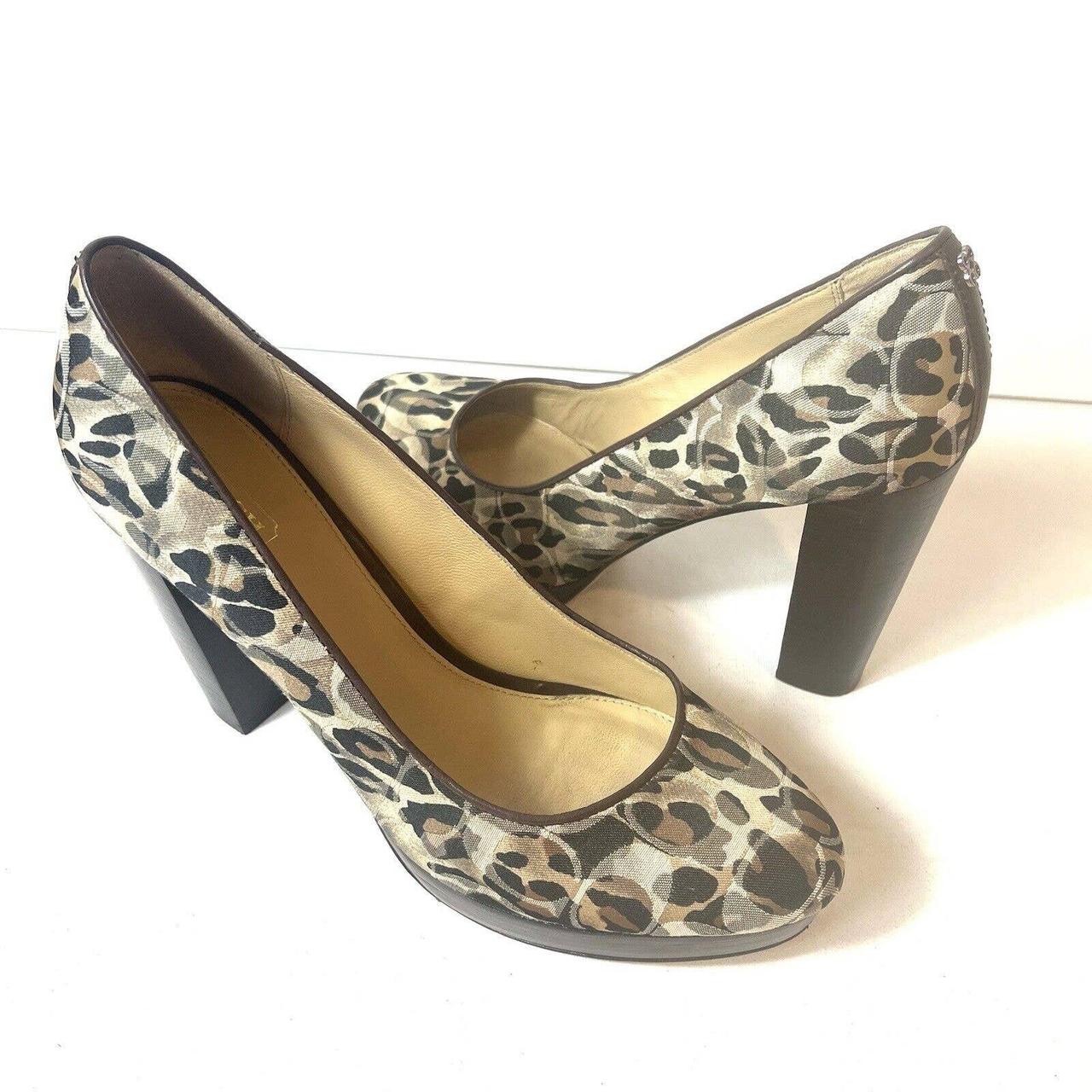 Coach hot sale leopard heels