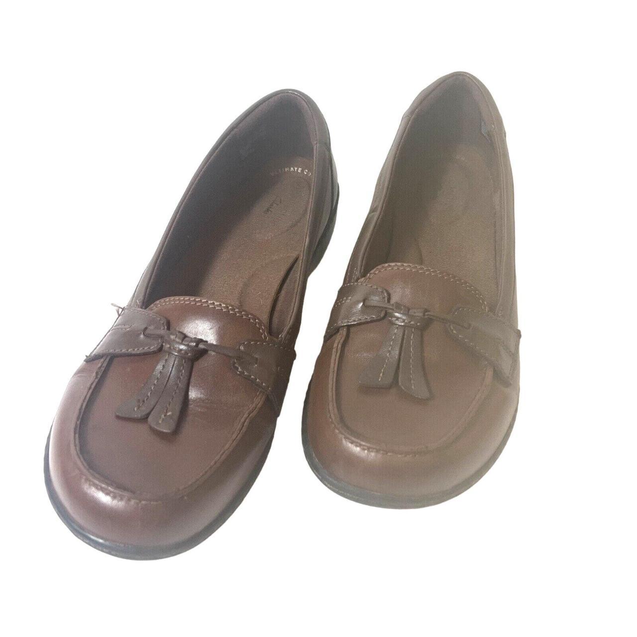 Clarks Women s Size 10W Brown Leather Kiltie Shoes. Depop