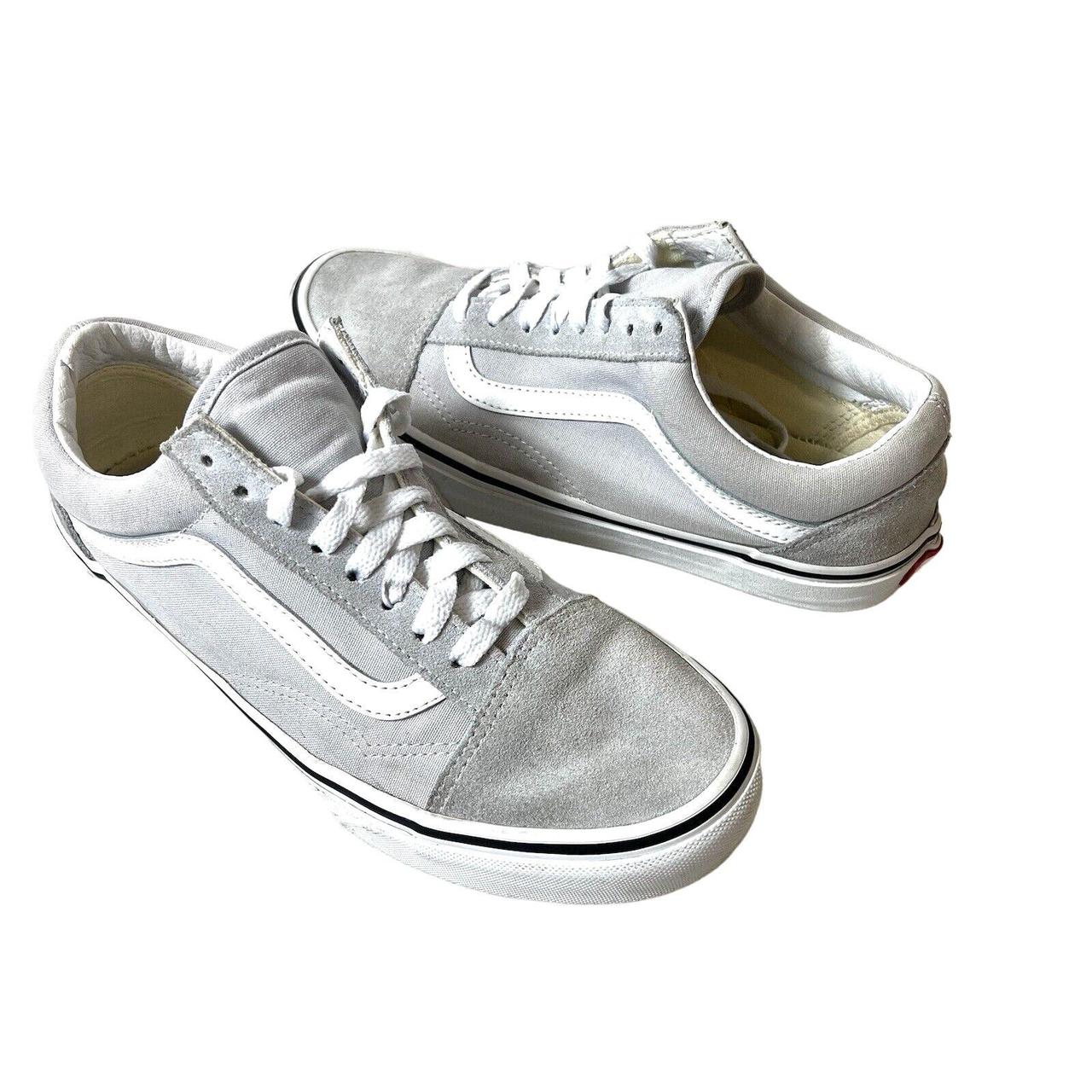 VANS Old Skool Light Gray Suede Canvas Skate Shoes