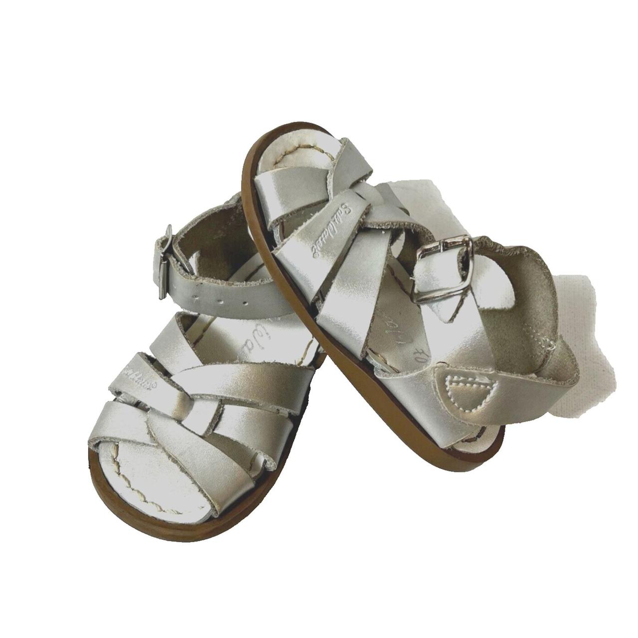 The Saltwater Sandal Hoyway Metallic Silver Leather. Depop