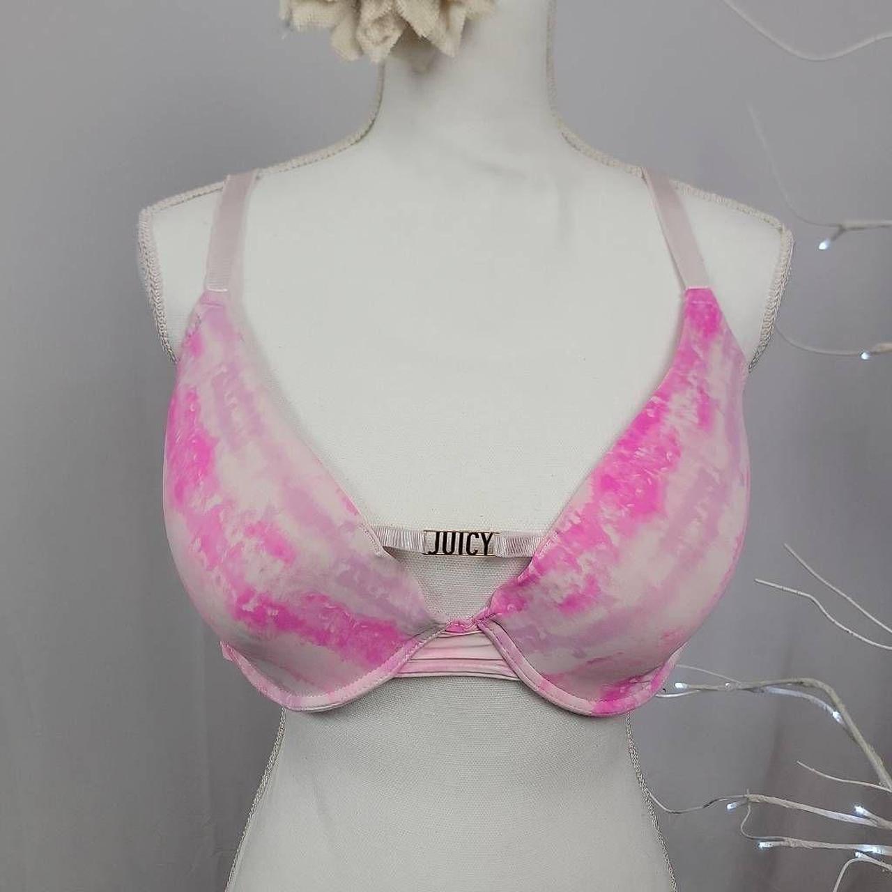 JUICY COUTURE Pink Tie-dyed Bra