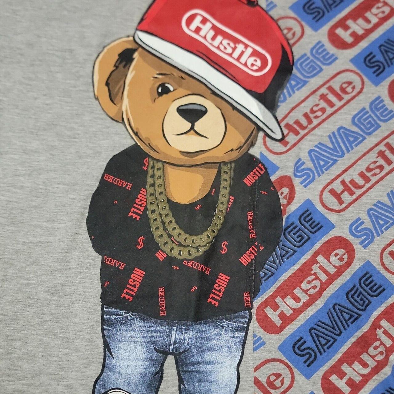 Supreme Cartoon Bear Print T-shirt In Grey