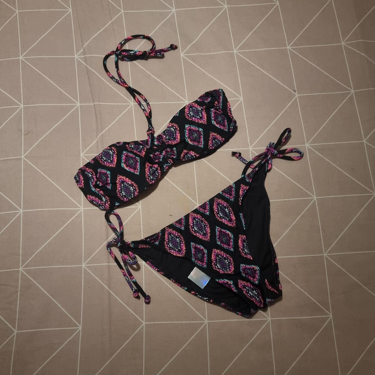 Primark Women's Pink and Black Bikinisandtankinisets Depop
