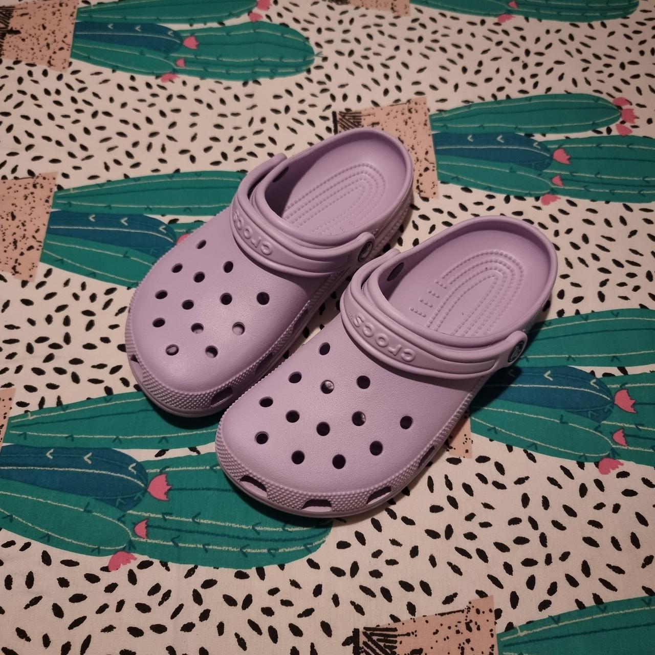 Lilac purple crocs size 7 Depop