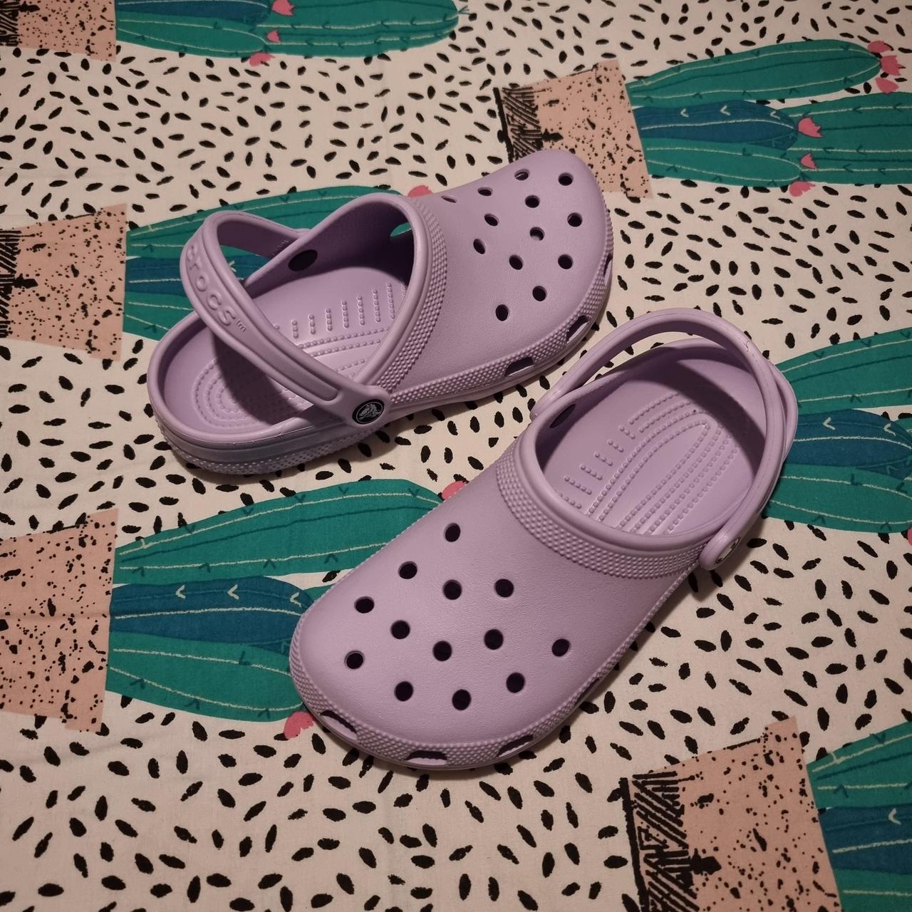 Lilac purple crocs size 7 Depop
