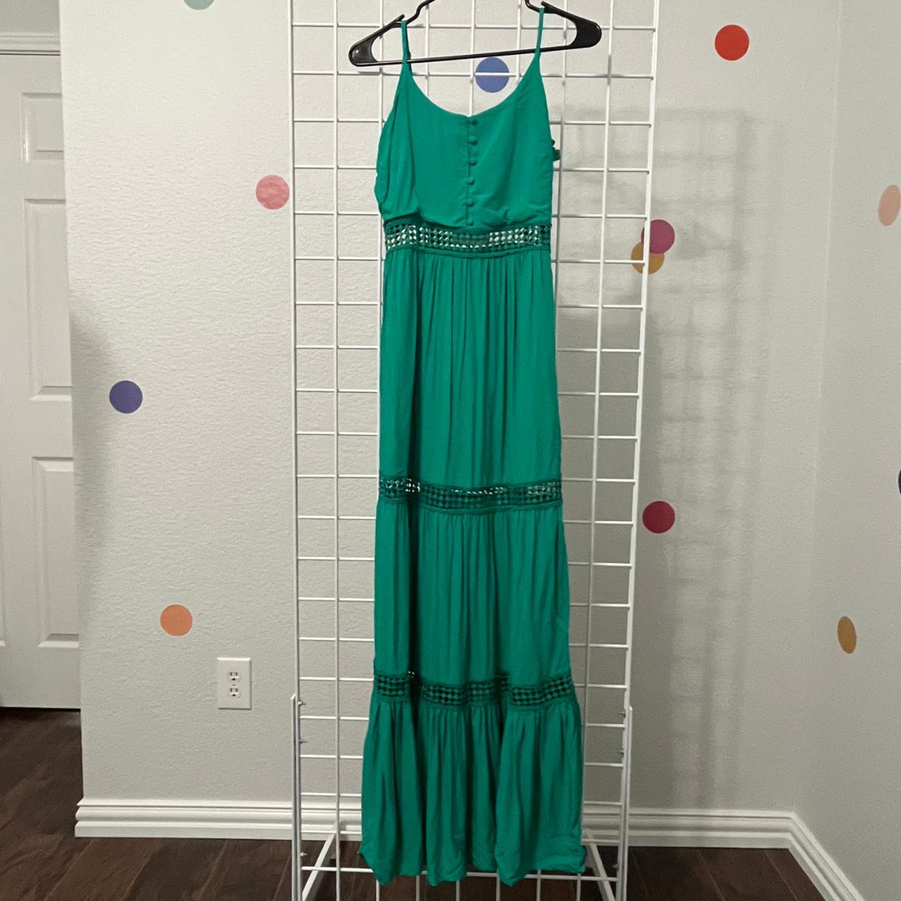 Jack by BB Dakota green summer dress with lace cut