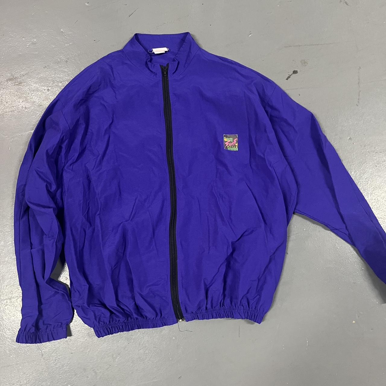 Surf style Purple vintage 90s windbreaker Depop
