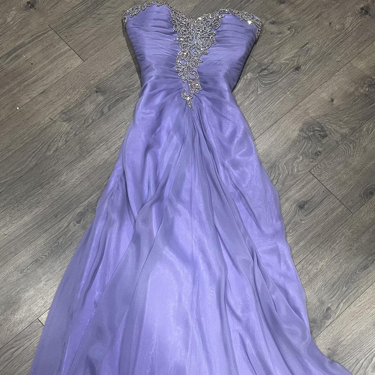 Bedazzled Lavender princess prom gown - Depop