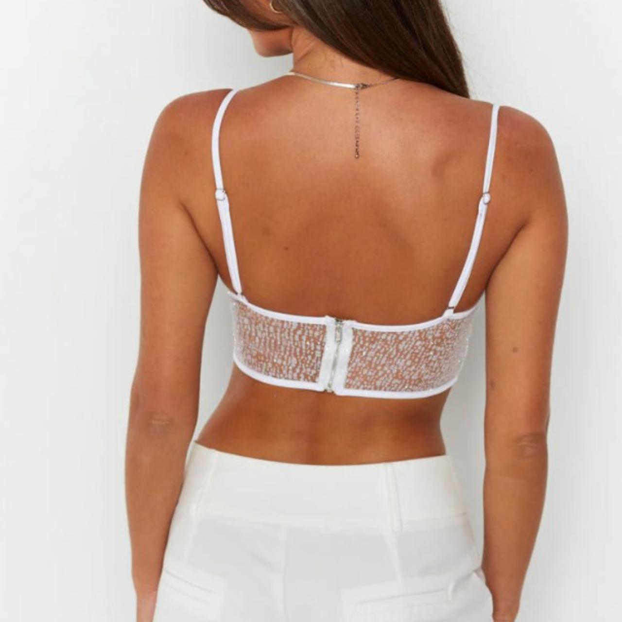 Starman White Sparkle Bralette