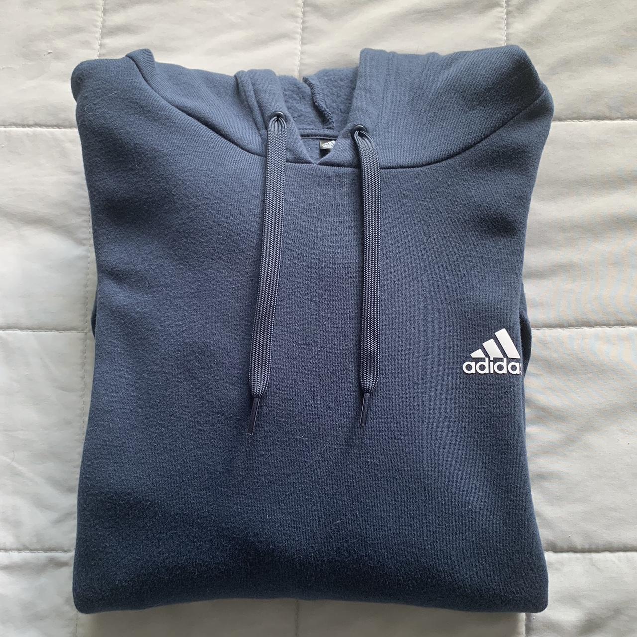 Adidas Men's Blue and Navy Hoodie | Depop