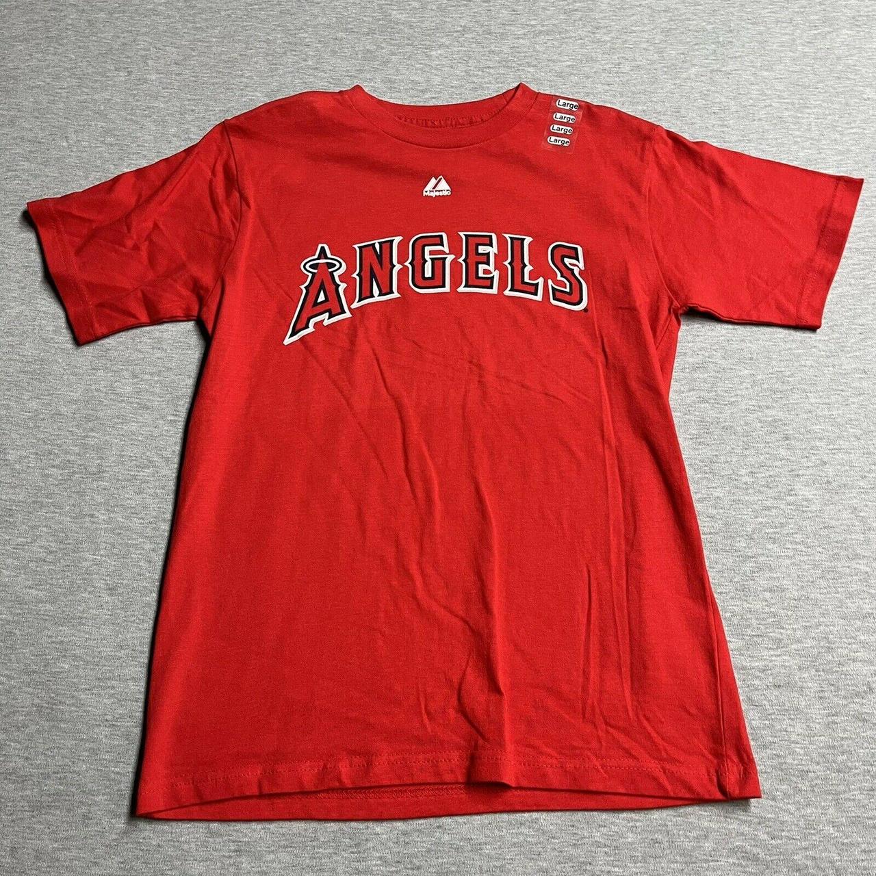 Majestic LA Angels Shirt Red #5 Albert Pujols - Depop