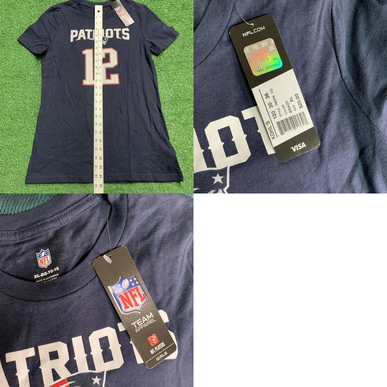 New England Patriots Tom Brady T Shirt Girls Size XL - Depop