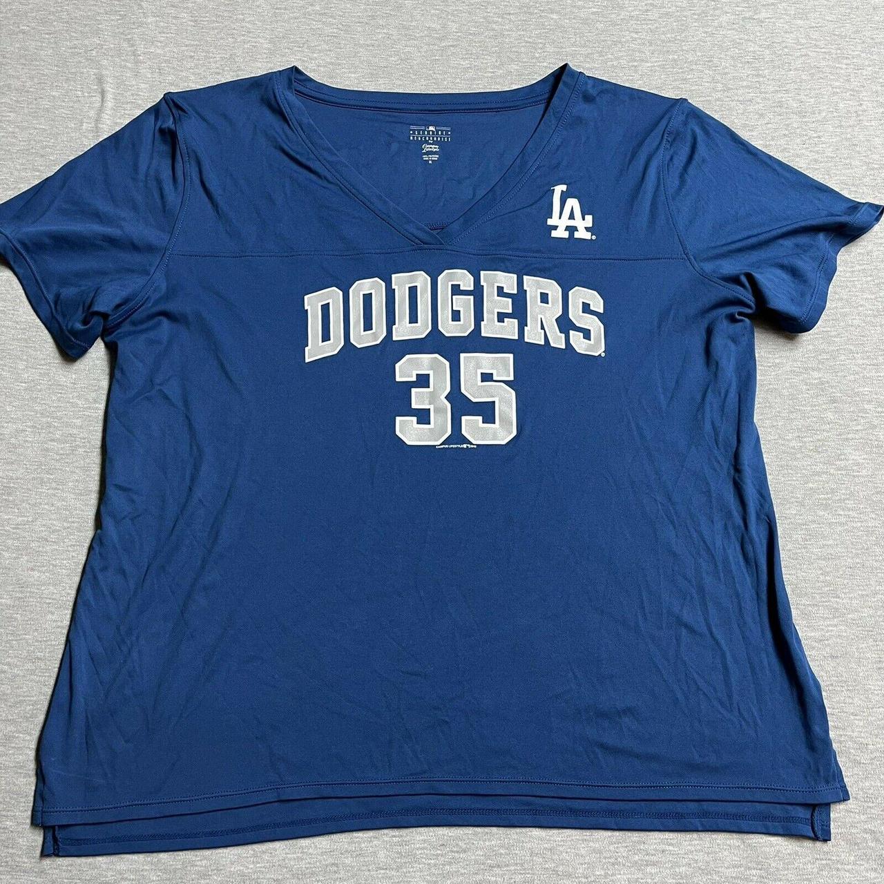 Womens official Los Angeles dodgers V neck shirt - Depop