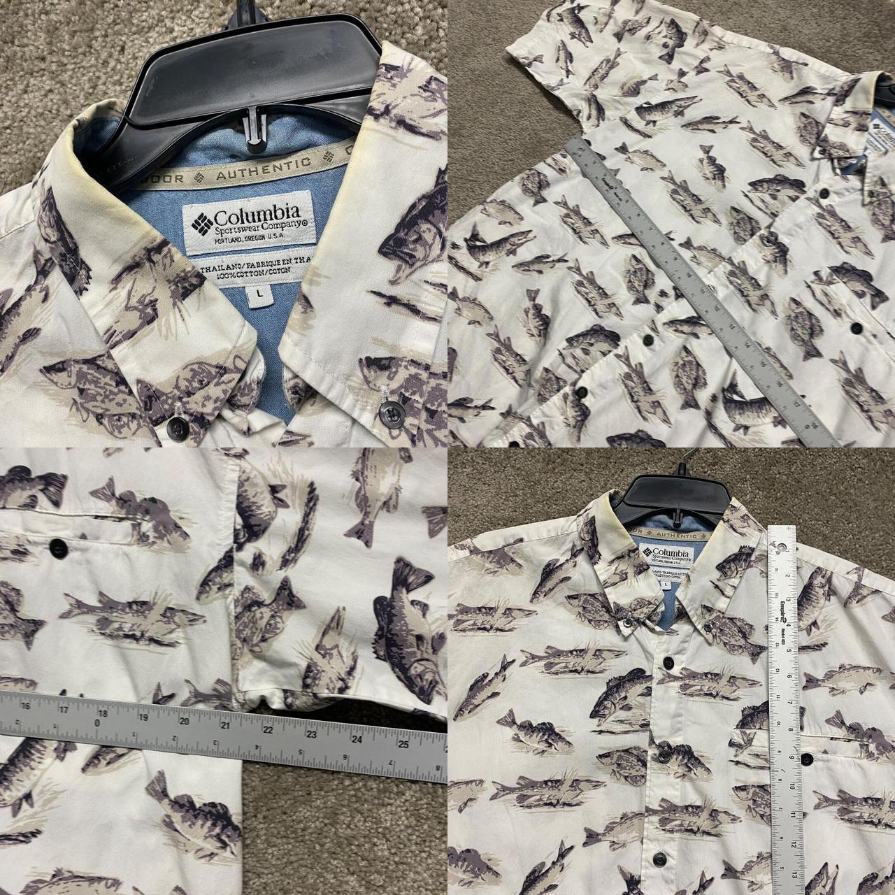 Columbia PFG fishing shirt dallas cowboys white - - Depop