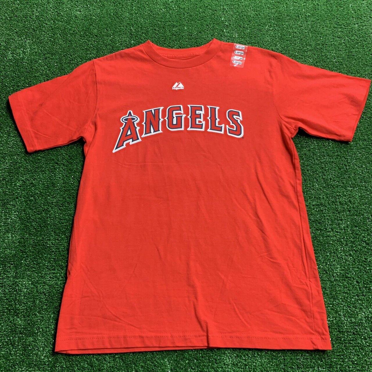 Majestic LA Angels Shirt Red #5 Albert Pujols - Depop