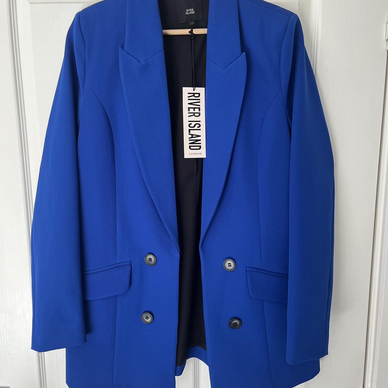 River island Blue longline blazer size 12 Brand New... Depop