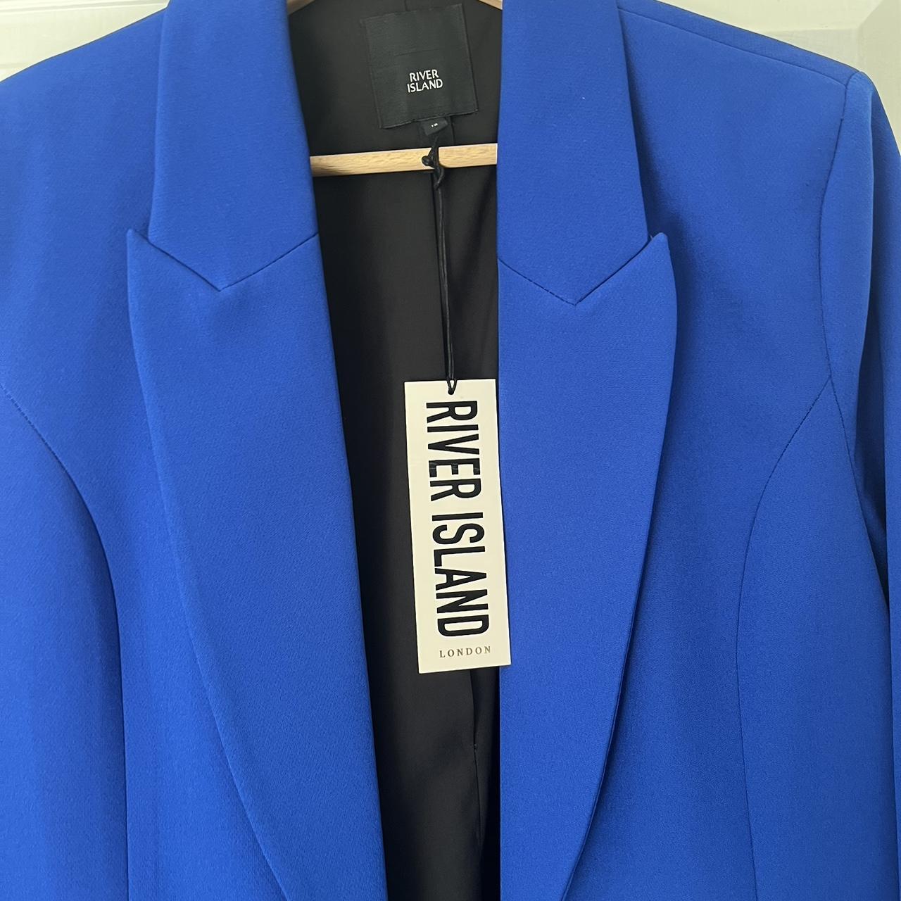 River island Blue longline blazer size 12 Brand New... Depop