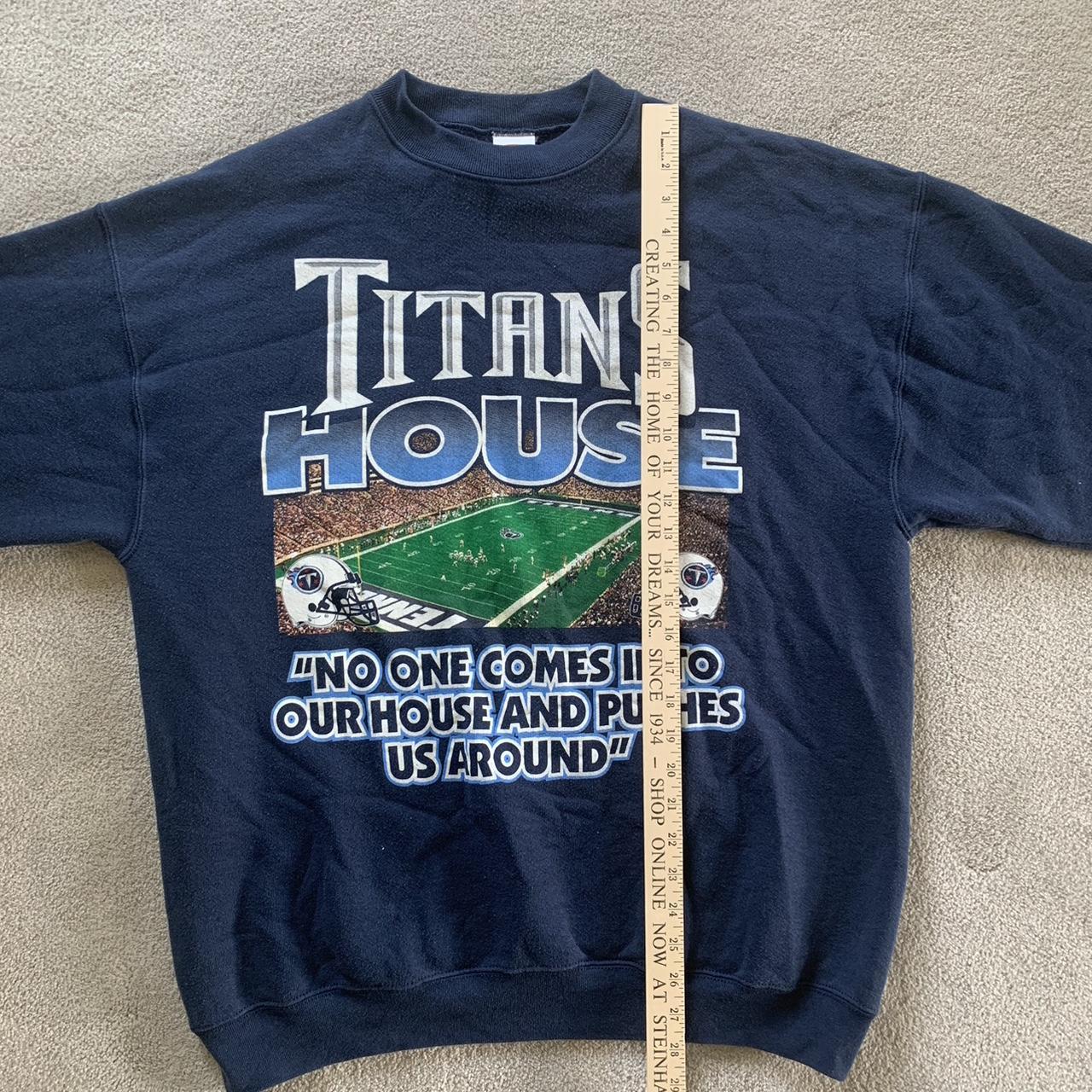 VTG Logo Athletic 90s Tennessee Titans Crewneck XXL Navy