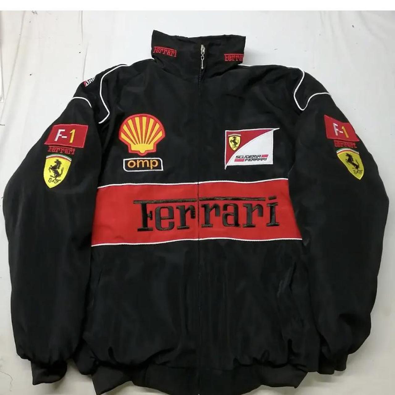 Ferrari Men's Black and Red Jacket | Depop