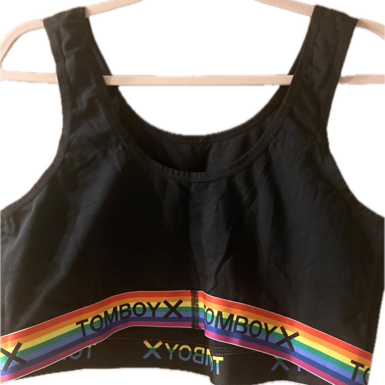 tomboyx Essentials Soft Bra - Black Rainbow size: 2Xl - Depop