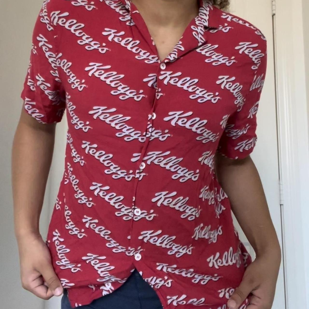 Red and white vintage inspired Kellogg's all Depop