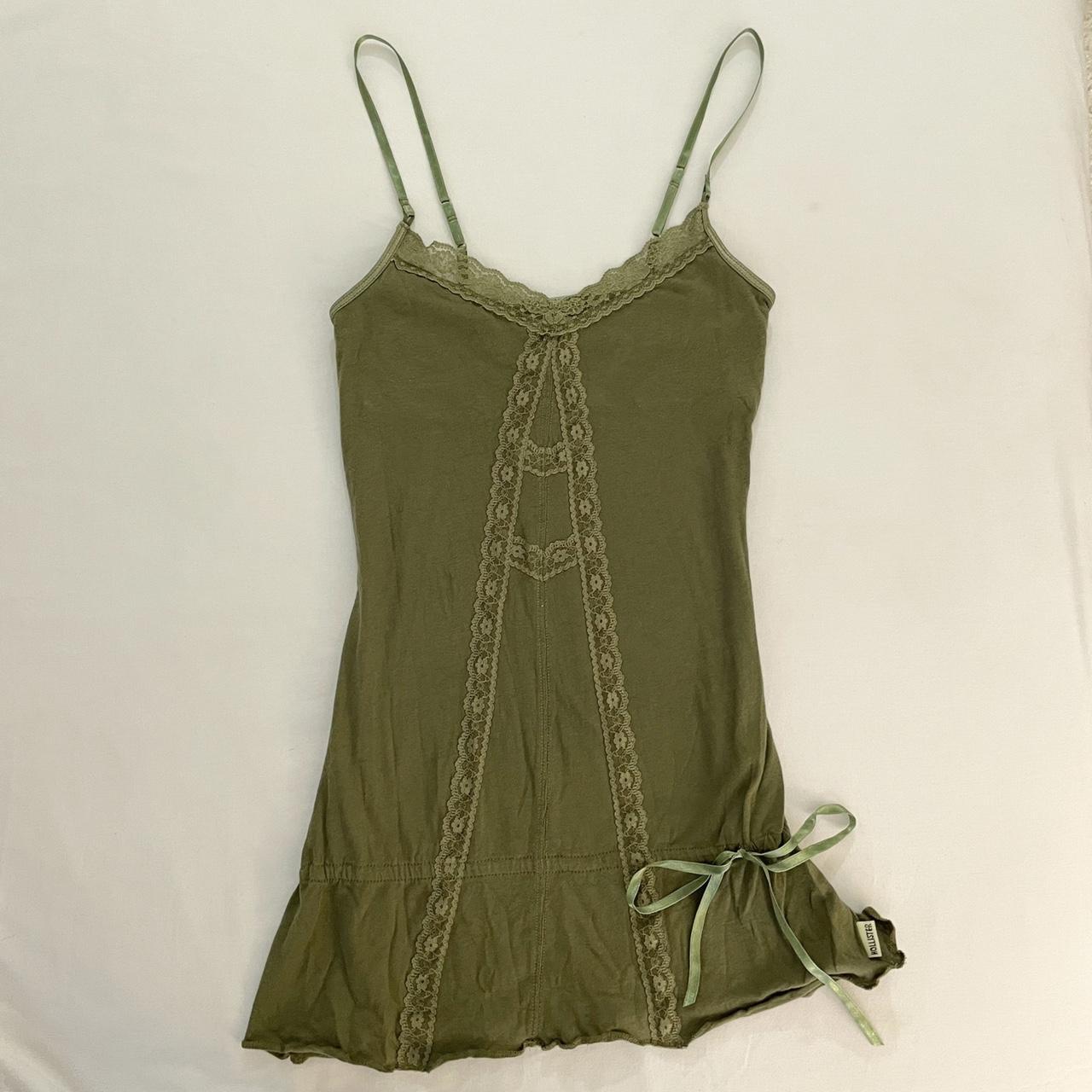 Hollister Co. Women's Khaki and Green Vest | Depop