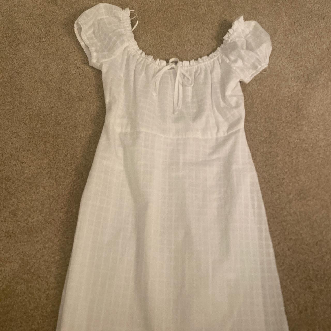 Copper key (dillards brand) white grid mini dress... Depop