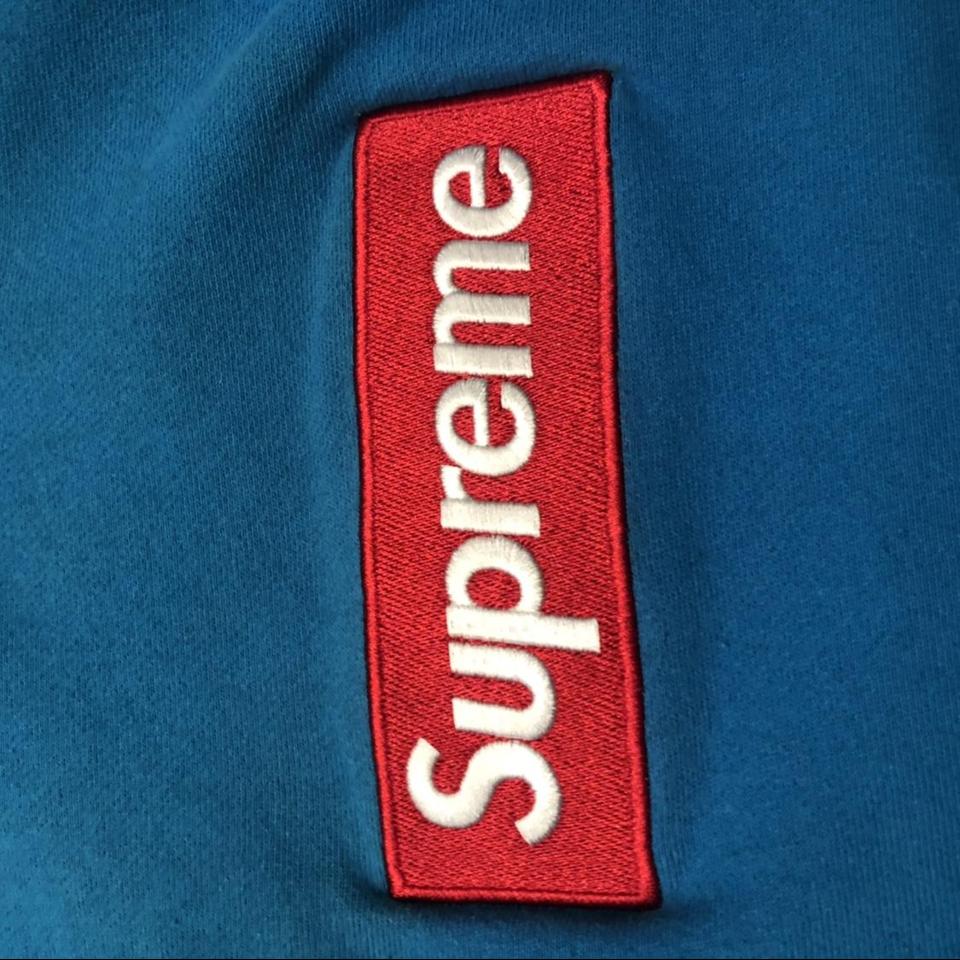 Supreme Red On Blue Box Logo
