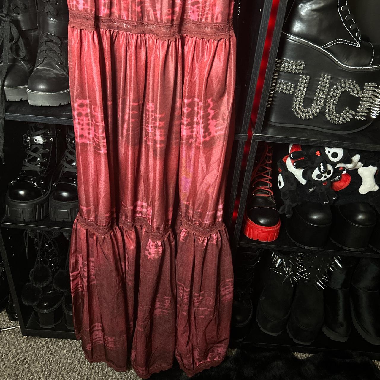 dollskill house of widow red maxi dress size large Depop