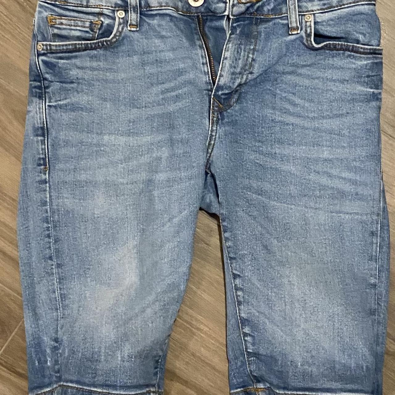 Blue Jean shorts River island 30 No stains or... - Depop