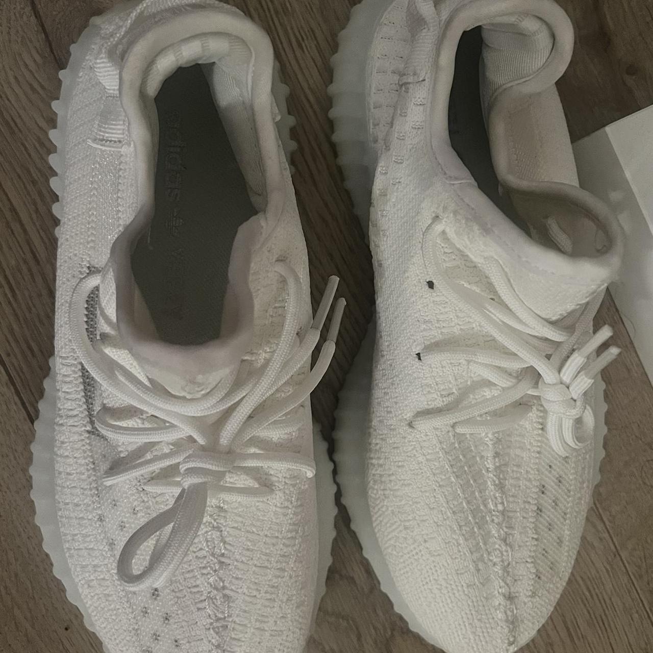 yeezy bone white on feet