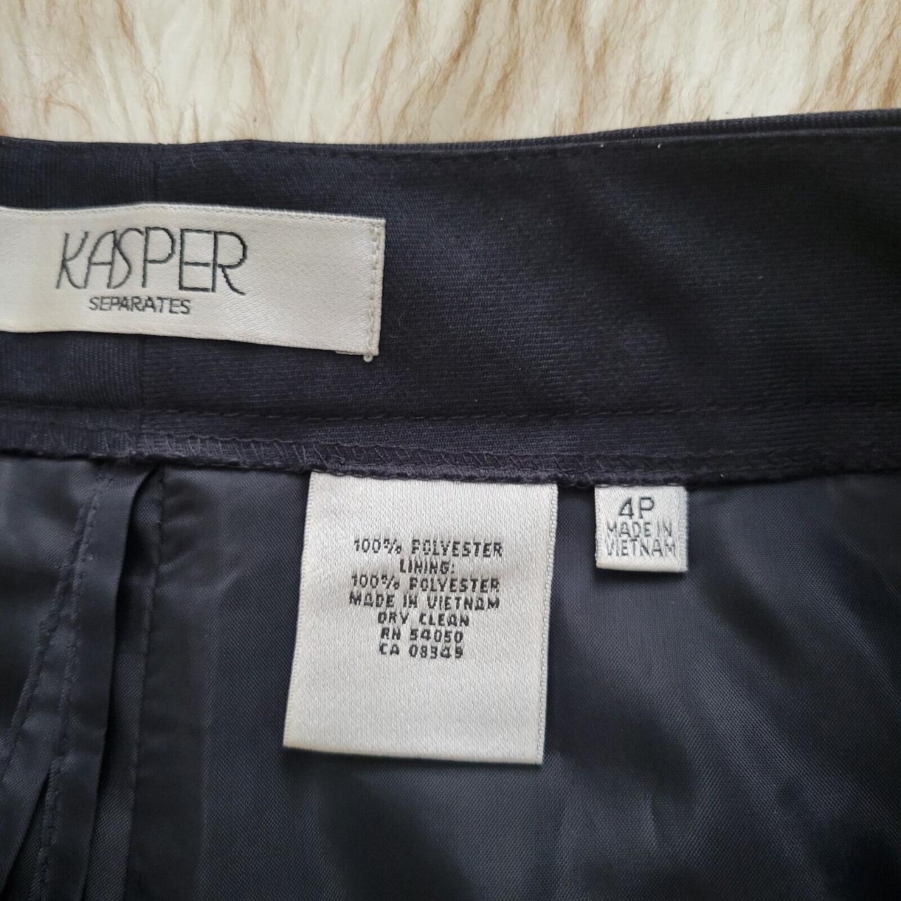 Kasper Separates Pants Womens Sz 4P Black Straight - Depop