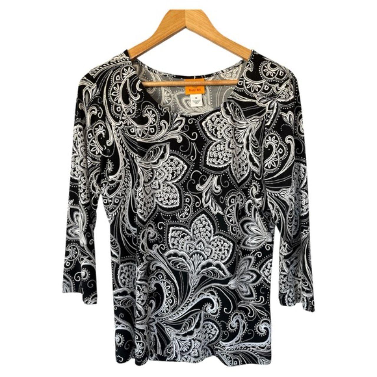 Ruby Rd. Women's Blouse - Black/Grey - M – Ruby D… - image 2